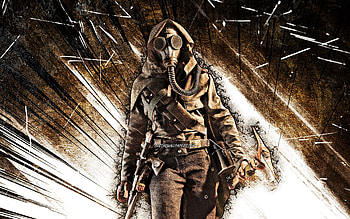 Ilse Schattenwolf, grunge art, Battlefield V, fan art, Battlefield characters, Battlefield V Elites, soldiers, brown abstract rays, Battlefield 5, Ilse Schattenwolf Battlefield HD wallpaper