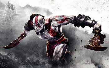 With Axe and Sword, chain, sword, painted, fantasy, axe, warrior HD wallpaper