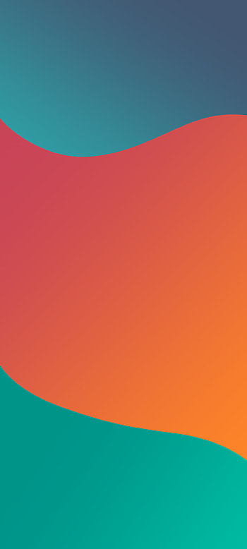 Gradient 3, orange, red, green, blue, , home screen, simple HD phone wallpaper