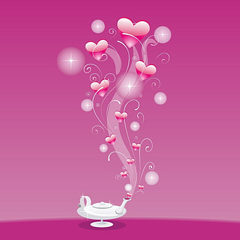 Background, Hearts, Tablewares HD phone wallpaper