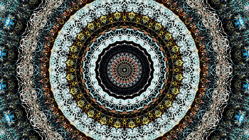 Colorful Cirlces Flower Fractal Art Pattern Abstraction Abstract HD wallpaper