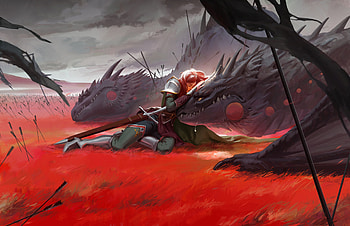 Epic Fantasy Dragon Battle, fantasy, dragon HD wallpaper