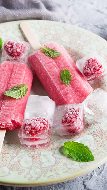 Ice Cream, Raspberries, Berries HD phone wallpaper