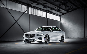 Heico Sportiv Volvo S60, parking, 2022 cars, tuning, white S60, 2022 Volvo S60, Volvo HD wallpaper