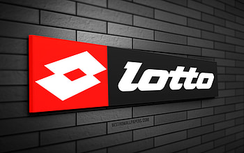 Lotto 3D logo, , gray brickwall, creative, brands, Lotto logo, 3D art, Lotto HD wallpaper