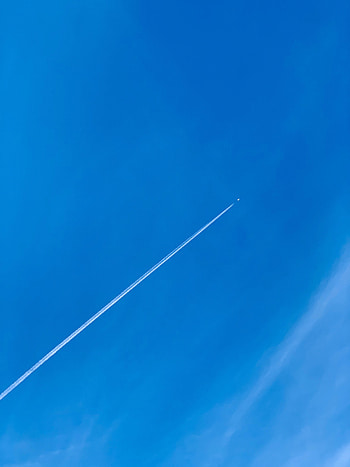 Sky, Miscellanea, Miscellaneous, Minimalism, Plane, Airplane, Track, Trace HD phone wallpaper