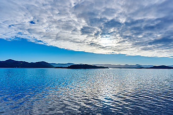 Nature, Sky, Mountains, Sea, Clouds HD wallpaper