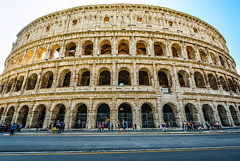 The Colosseum, Rome's iconic symbol, Majestic architecture, Italian pride HD wallpaper