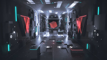 3D, Neon, Glow, Figure, Cube HD wallpaper