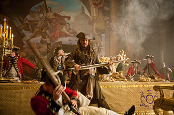Hector Barbossa, Pirates Of The Caribbean, Movie, Pirates Of The Caribbean: On Stranger Tides, Geoffrey Rush, Jack Sparrow, Johnny Depp HD wallpaper