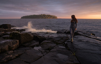 Don't Wait, sea, girl, pretty, sunset HD wallpaper