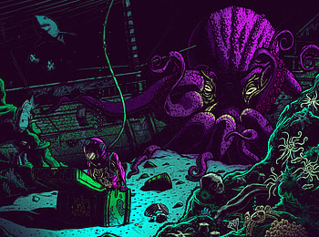 Art, Octopus, Underwater World, Hidden Treasures, Treasures HD wallpaper