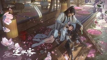 Fantasy couple, frumusete, asian, man, lovers, girl, ying lee, fantasy, couple, pool, water, watr HD wallpaper