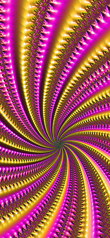 Laffy taff, magenta, art, pink, fractal, spiral, yellow, abstract HD phone wallpaper