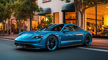 Stunning Porsche Taycan – Electric Elegance on the Street, Porsche Taycan, Porsche, car HD wallpaper