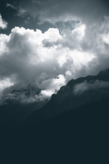 Nature, Clouds, Vertex, Fog, Tops, Slope HD phone wallpaper