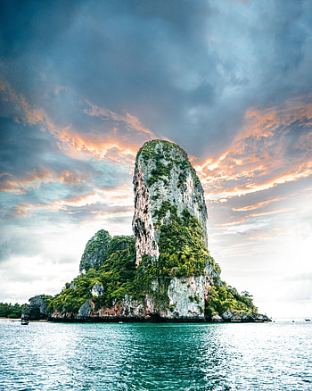 Nature, Rock, Ocean, Vegetation, Island HD phone wallpaper
