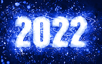 Happy New Year 2022, dark blue neon lights, 2022 concepts, 2022 new year, 2022 on dark blue background, 2022 year digits, 2022 dark blue digits HD wallpaper