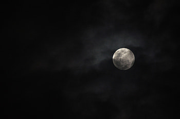 Sky, Night, Clouds, Moon, Dark HD wallpaper