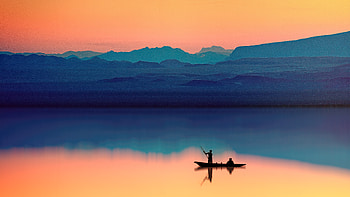 Boat Backlit Evening Sail , boat, evening, graphy, reflection HD wallpaper