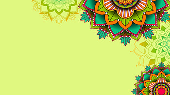 Green background template, Mandala art, and mobile , Vector art HD wallpaper