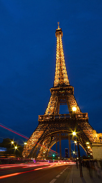 Eiffel Tower Lock Screen Night Android ... HD phone wallpaper