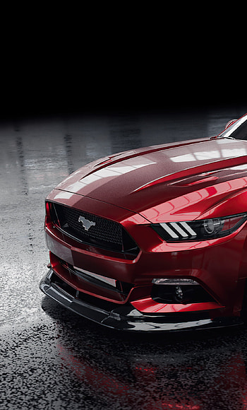 Red Ford Mustang, 6, Striking colour, Unmatched performance HD phone wallpaper
