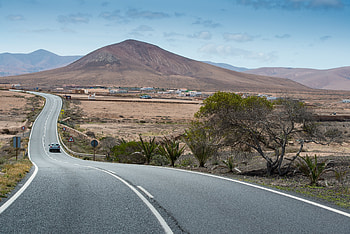 Nature, Road, Markup, Highway, Fuerteventura HD wallpaper