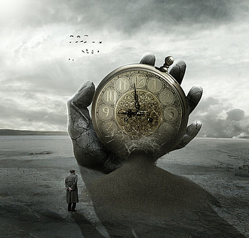 Time, sand, watch, man, hand, beach HD wallpaper