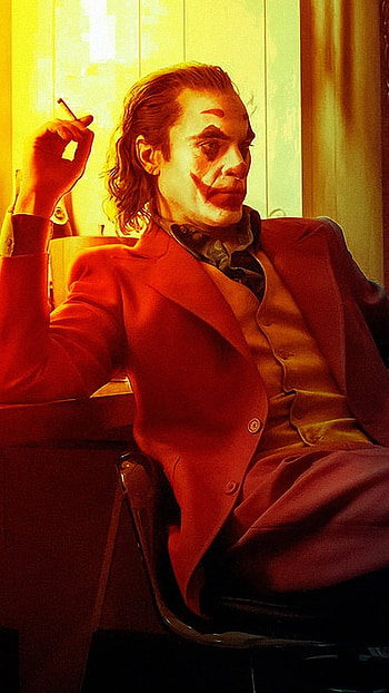 Joker Smoking, Sunset Background HD phone wallpaper