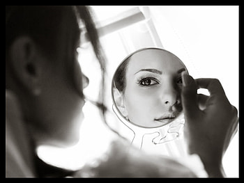 My Special Day, model, graphy, black and white, face, eye, woman HD wallpaper