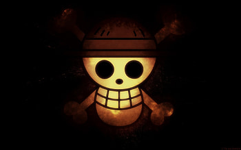 One Piece, bones, luffy, flag HD wallpaper