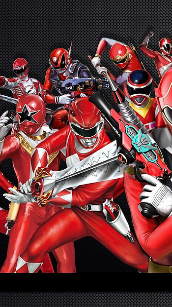 Red power rangers, red, anime HD phone wallpaper