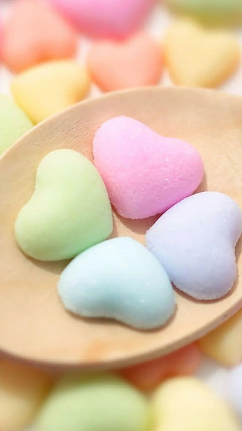 Marshmallow, Heart Shape, Candies HD phone wallpaper
