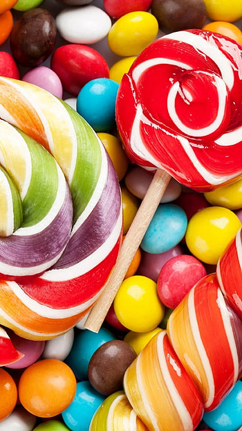 Candy-themed , Colorful and vibrant, Sweet indulgence, Eye-catching design HD phone wallpaper