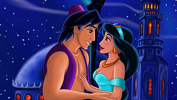 Aladdin cartoon, Aladdin and Jasmine, Disney , Backgrounds HD wallpaper