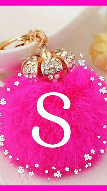 S Letter, Pink, soft HD phone wallpaper