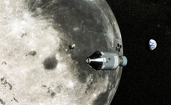 Universe, Moon, Earth, Land, Apollo Command Module HD wallpaper