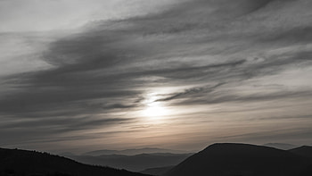 Landscape, Nature, Mountains, Twilight, Fog, Dusk, Hills HD wallpaper