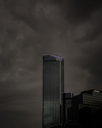 Architecture, Clouds, Building, Miscellanea, Miscellaneous, Grey, Tower HD phone wallpaper