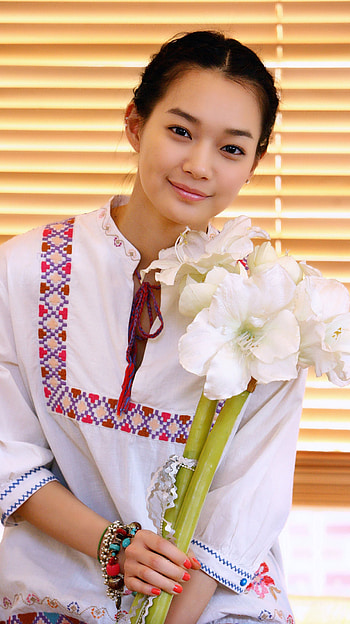 Shin min, korean actress, beautiful HD phone wallpaper