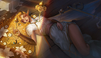 Fairy, art, b ly, girl, bly, b ly art, fantasy, yellow, luminos, blyart HD wallpaper