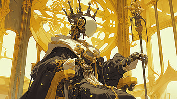 Majestic Robot King: A Sci-Fi Space Opera in Stunning, Sci Fi, robot, king, space opera, throne HD wallpaper