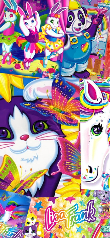 Lisa Frank Collage, painter, magenta, rainbow, panda, pink, kitten, butterfly, hummingbird, LisaFrank HD phone wallpaper