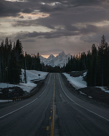 Nature, Mountains, Twilight, Road, Forest, Dusk, Hills HD phone wallpaper