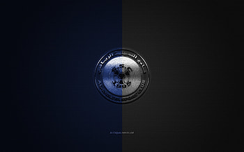 Al-Sailiya SC, Qatar football club, QSL, blue logo, blue carbon fiber background, Qatar Stars League, football, Doha, Qatar, Al-Sailiya SC logo HD wallpaper