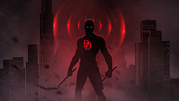 Daredevil, fan art, silhouette HD wallpaper