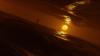 Walking On Waves Moonlight , artist, artwork, digital-art HD wallpaper