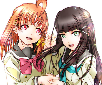 Chika Takami & Dia Kurosawa, Dia Kurosawa, Chika Takami, Anime, Love Live! Sunshine!! HD wallpaper