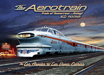 1956 GM Aerotrain, aero, trains, painting, vintage, steam HD wallpaper